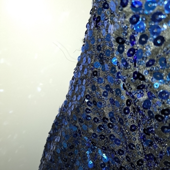 3 FOR 12 SALE DEB Blue Sequin Sparkle Glitter Dress. See photos for measurement. - Picture 7 of 13
